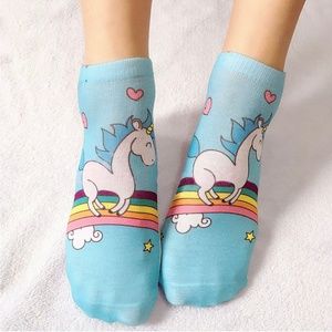 Accessories - Unicorn Rainbow with Stars & Hearts Socks (2/$20) Accessories - Unicorn Rainbow with Stars & Hearts Socks (2/$20)